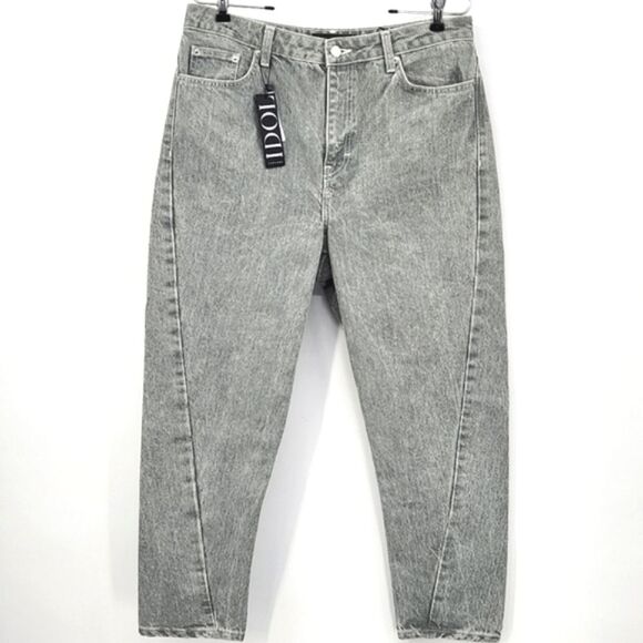 Topshop Idol Twist Seam Mom Denim Jeans In Mint Women's Size 10 - Picture 2 of 12